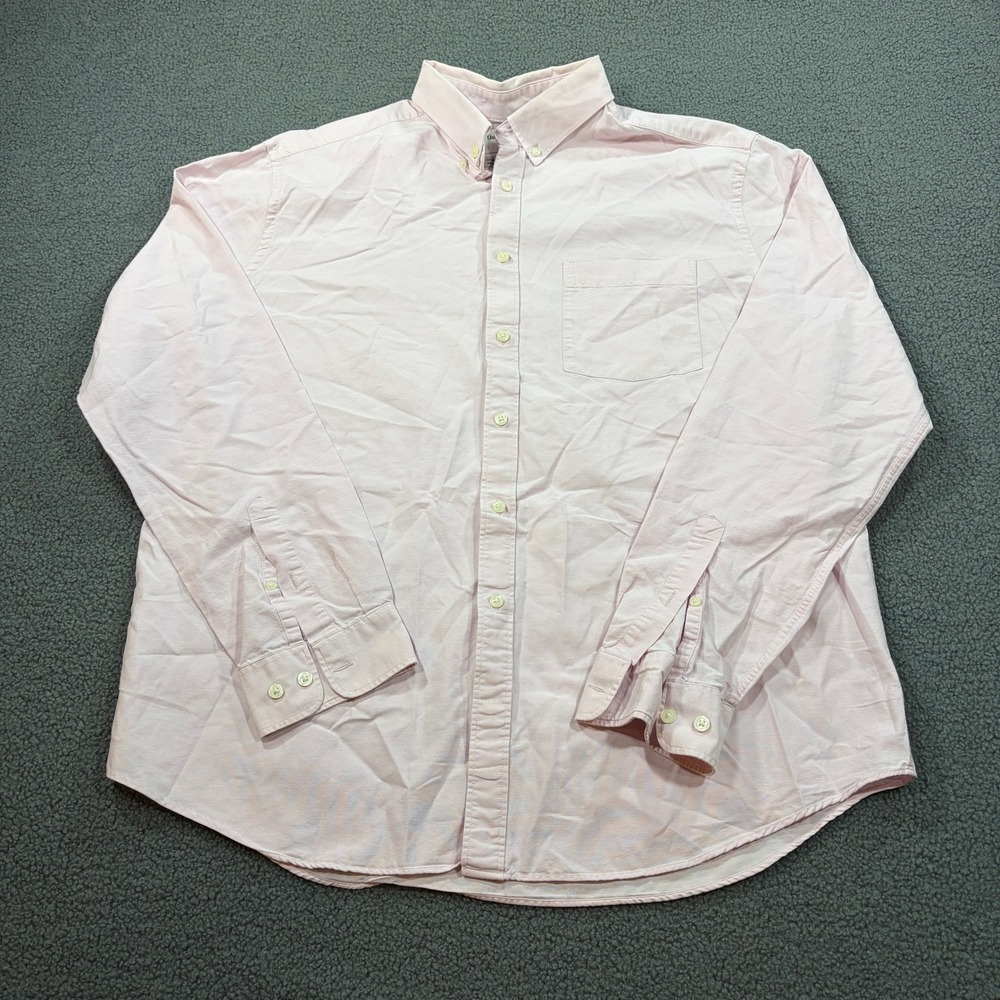 Goodfellow & Co Button Down Shirt Mens XL Pink Oxford Standard Fit Long Sleeve